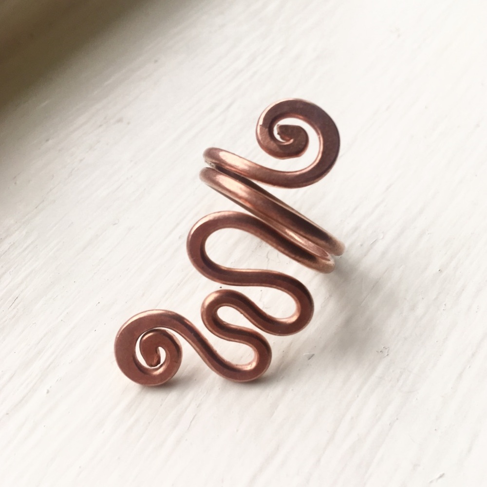 Copper Swirl Ring • Size 6